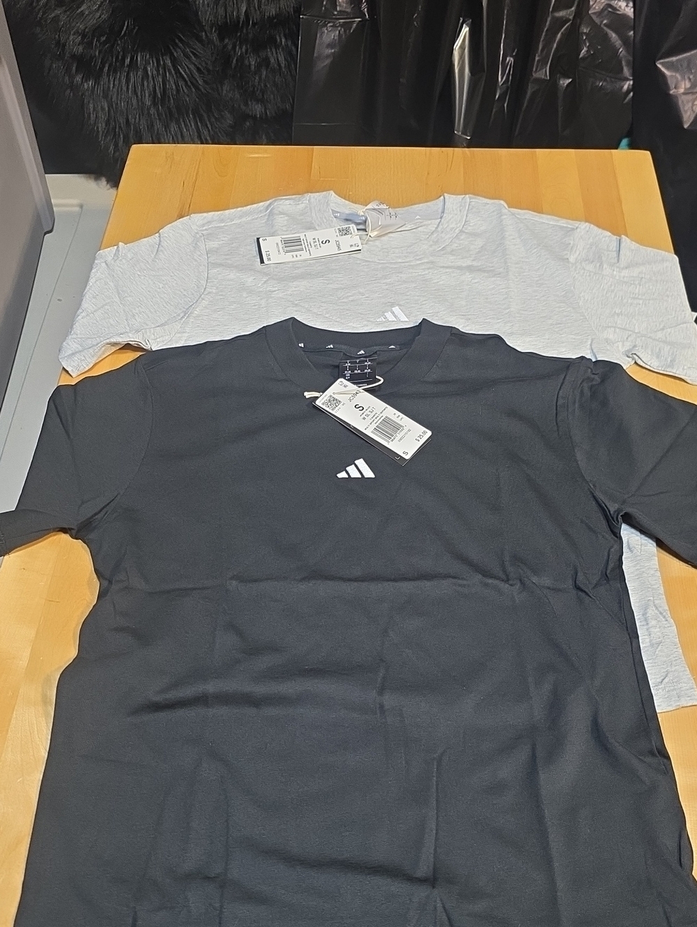 adidas Women’s Short Sleeve Crew Tee - Black & Light Gray